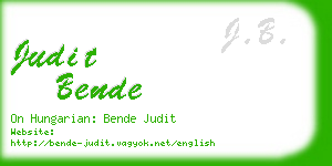 judit bende business card